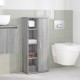 Sonata H Шкаф за баня с държач за ролки, сив сонома, 39x22x90 см