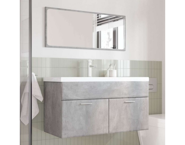 Sonata H Комплект мебели за баня от 3 части бетонно сив инженерно дърво