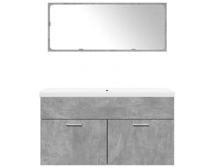Sonata H Комплект мебели за баня от 3 части бетонно сив инженерно дърво