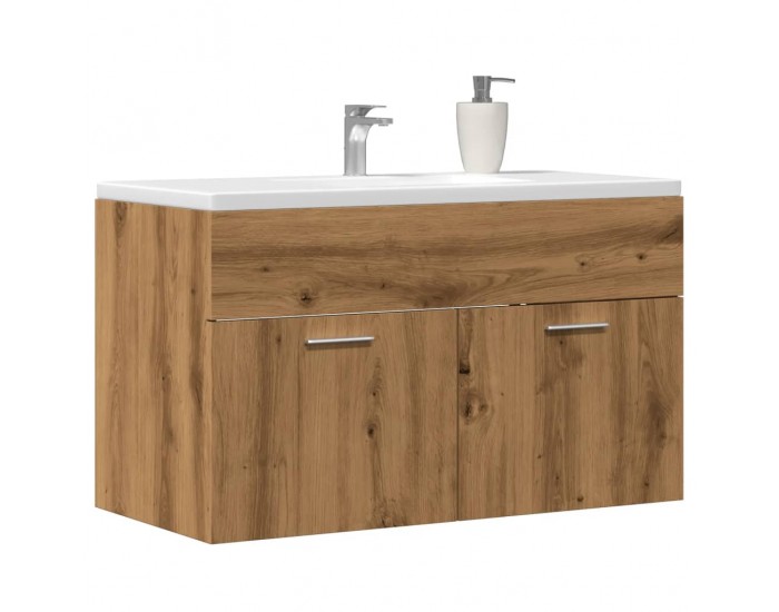 Sonata H Шкаф за мивка за баня, дъб артизан 90x38,5x46см инженерно дърво