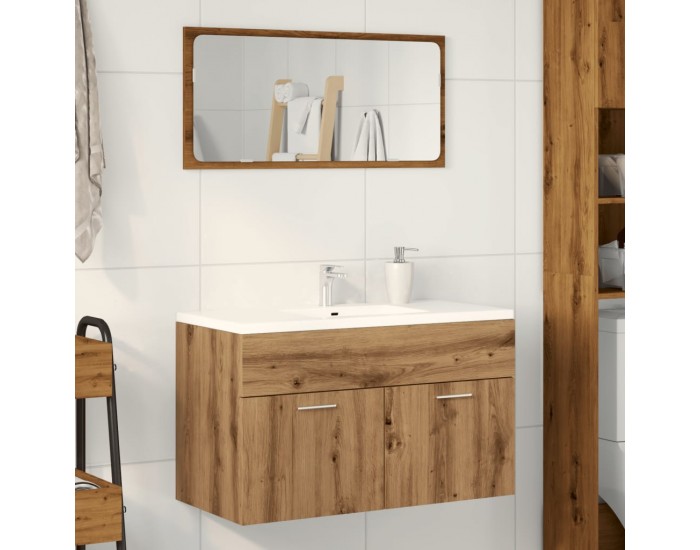 Sonata H Шкаф за мивка за баня, дъб артизан 90x38,5x46см инженерно дърво