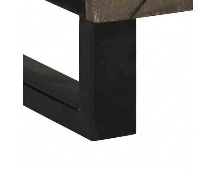 Sonata H Шкаф за баня, черен, 38x33x58 см, масивно мангово дърво