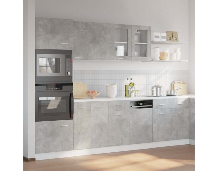 Sonata H Комплект мебели за баня от 7 части бетонно сив инженерно дърво