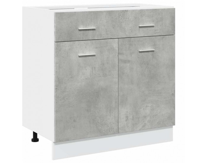 Sonata H Комплект мебели за баня от 7 части бетонно сив инженерно дърво