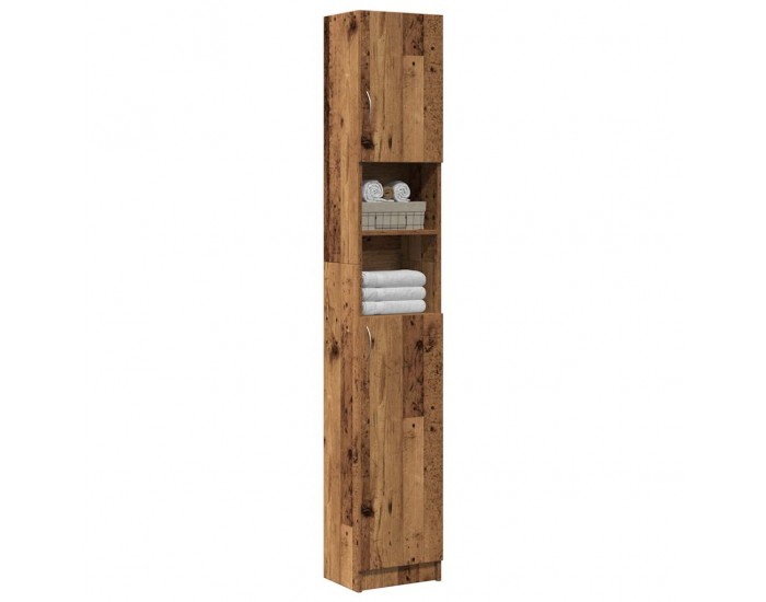 Sonata H Шкаф за баня от старо дърво 32x25,5x190 cm Инженерна дървесина