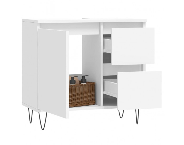 Sonata H Шкаф за баня, бял, 65x33x60 см, инженерно дърво