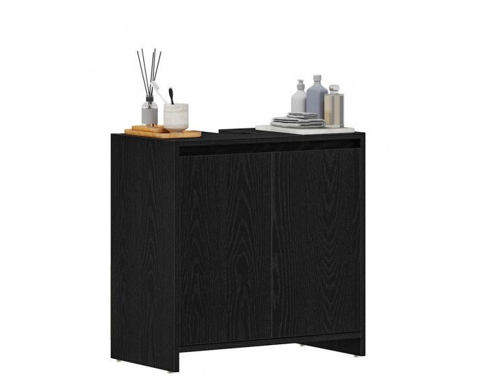 Sonata H Шкаф за баня, черен дъб, 60x33x60 см, инженерно дърво