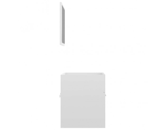 Sonata H Комплект мебели за баня от 2 части, бял гланц, ПДЧ