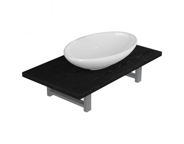 Sonata H Комплект мебели за баня от две части, керамика, черен