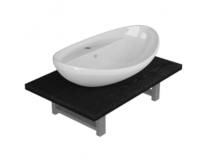 Sonata H Комплект мебели за баня от две части, керамика, черен