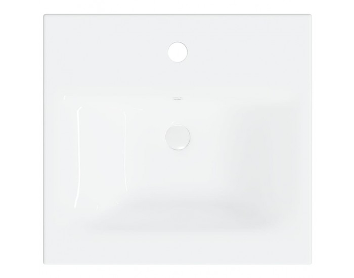 Sonata H Шкаф за баня с вградена мивка, бял гланц, инженерно дърво