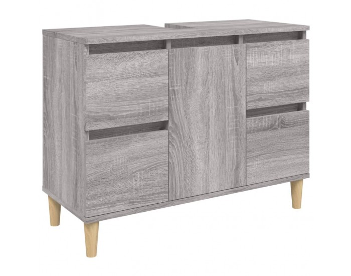 Sonata H Комплект мебели за баня от 3 части сив сонома инженерно дърво