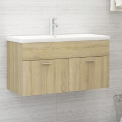 Sonata H Долен шкаф за мивка, дъб сонома, 90x38,5x46 см, инженерно дърво - Комплекти