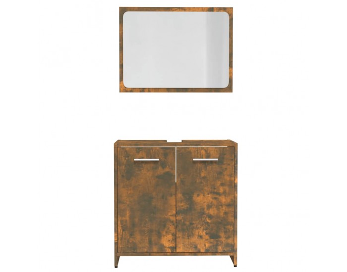 Sonata H Комплект мебели за баня, опушен дъб, инженерно дърво