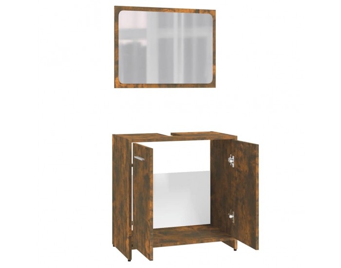 Sonata H Комплект мебели за баня, опушен дъб, инженерно дърво