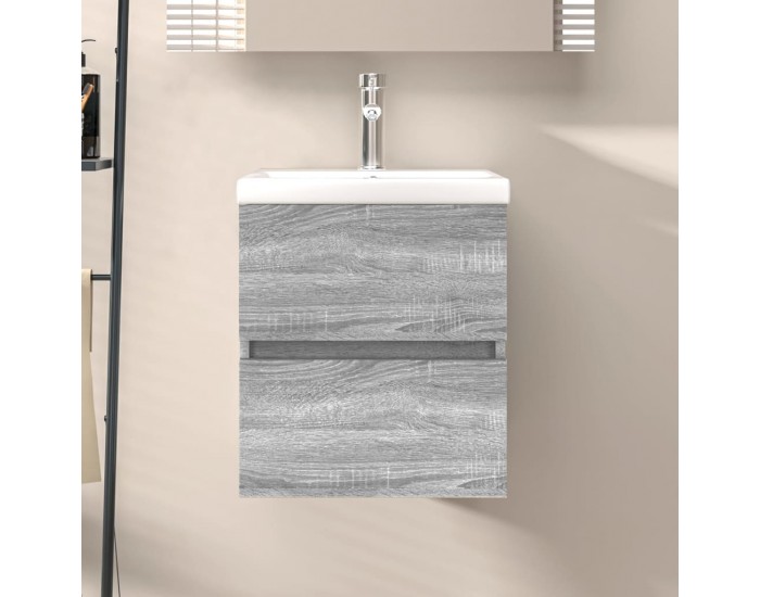 Sonata H Шкаф за мивка, сив сонома, 41x38,5x45 см, инженерно дърво