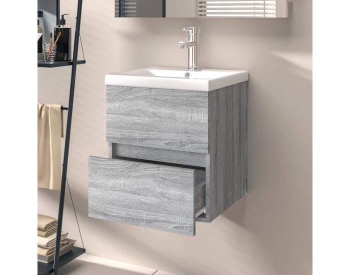 Sonata H Шкаф за мивка, сив сонома, 41x38,5x45 см, инженерно дърво
