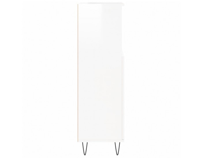 Sonata H Шкаф за баня, бял гланц, 30x30x100 см, инженерно дърво