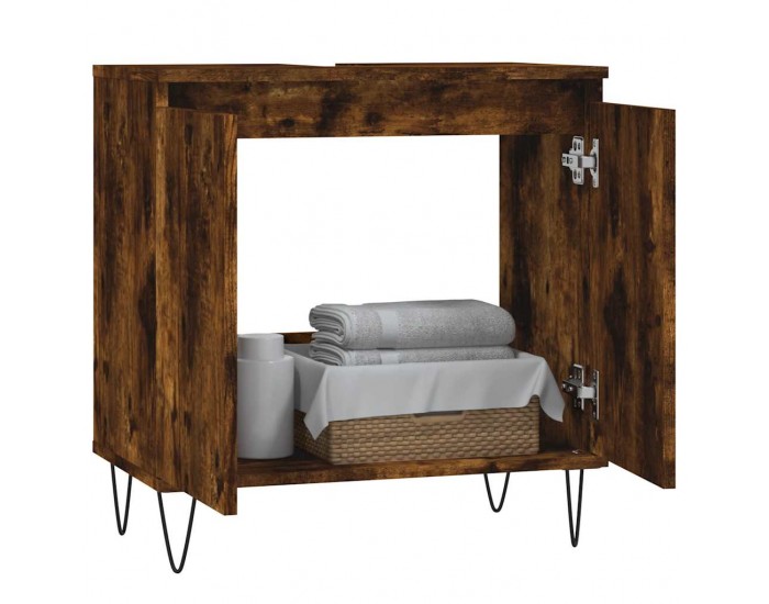 Sonata H Шкаф за баня, опушен дъб, 58x33x60 см, инженерно дърво