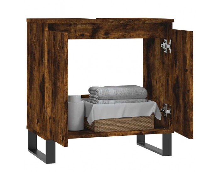 Sonata H Шкаф за баня, опушен дъб, 58x33x60 см, инженерно дърво