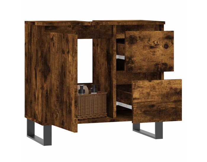 Sonata H Шкаф за баня, опушен дъб, 65x33x60 см, инженерно дърво