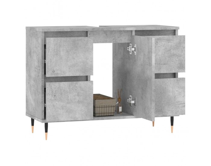 Sonata H Шкаф за баня, бетонно сив, 80x33x60 см, инженерно дърво