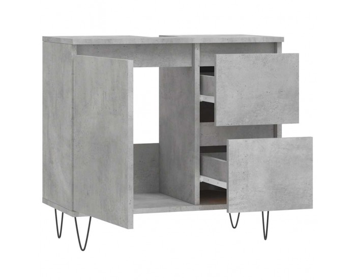 Sonata H Шкаф за баня, бетонно сив, 65x33x60 см, инженерно дърво