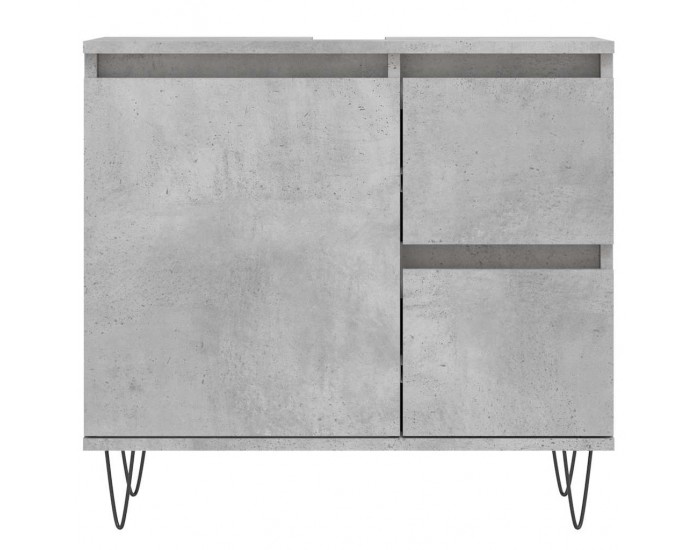 Sonata H Шкаф за баня, бетонно сив, 65x33x60 см, инженерно дърво