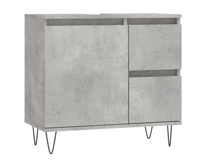 Sonata H Шкаф за баня, бетонно сив, 65x33x60 см, инженерно дърво