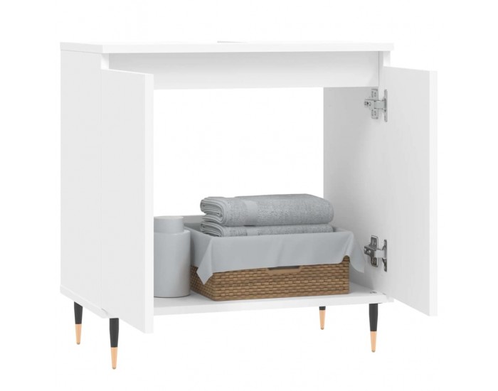 Sonata H Шкаф за баня, бял, 58x33x60 см, инженерно дърво