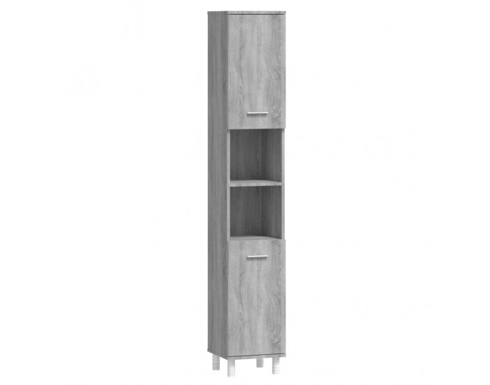 Sonata H Шкаф за баня, сив сонома, 30x30x179 см, инженерно дърво