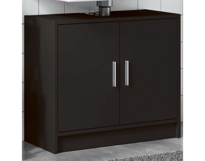Sonata H Долен шкаф за мивка, черен, 63x29x55 см, инженерно дърво