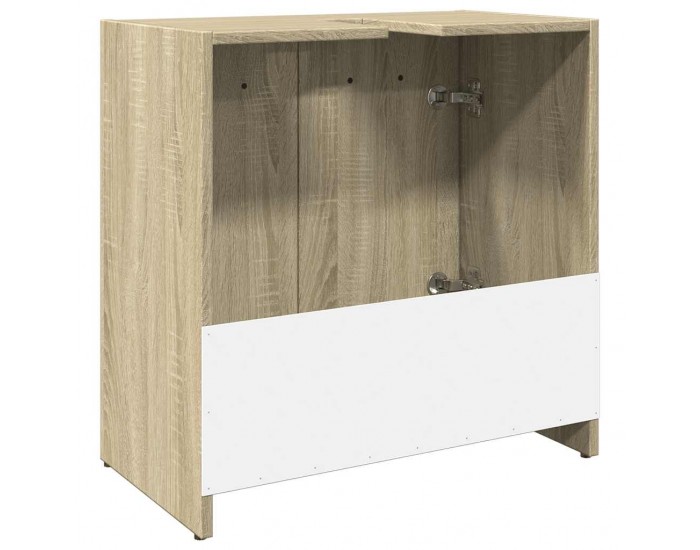 Sonata H Шкаф за мивка за баня, дъб сонома, 60x33x60 см, инженерно дърво