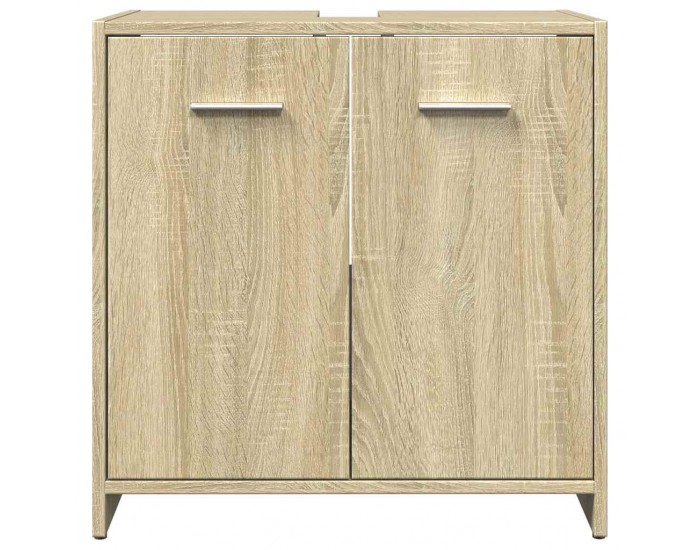 Sonata H Шкаф за мивка за баня, дъб сонома, 60x33x60 см, инженерно дърво