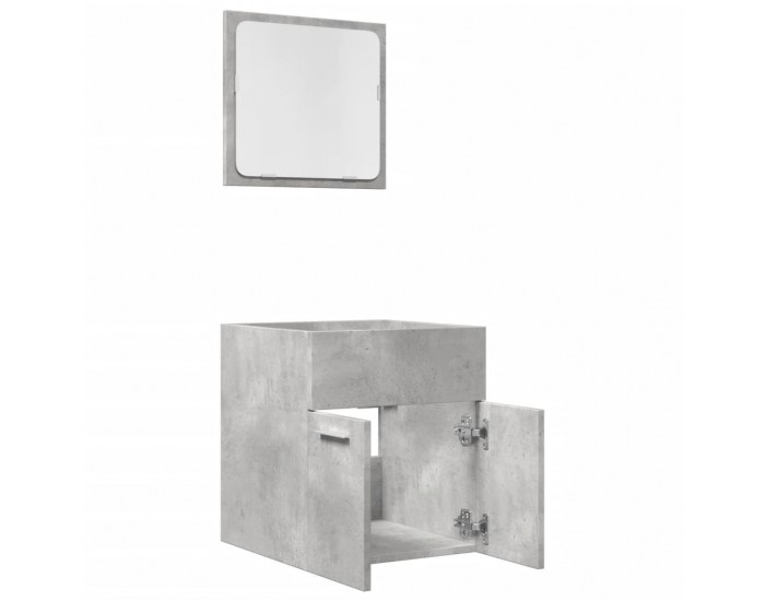 Sonata H Комплект мебели за баня от 2 части бетонно сив инженерно дърво