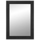 Sonata H Огледало за баня, черно, 50x70x2,5 см, инженерно дърво и месинг