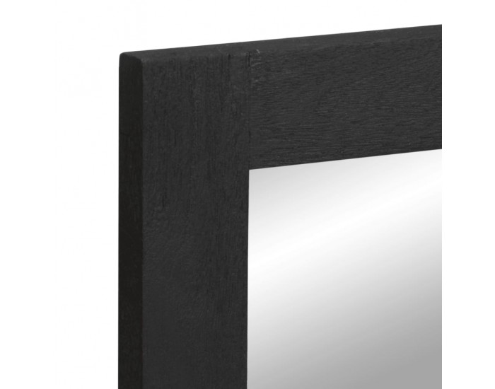 Sonata H Огледало за баня, черно, 50x70x2,5 см, инженерно дърво и месинг