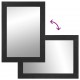 Sonata H Огледало за баня, черно, 50x70x2,5 см, инженерно дърво и месинг