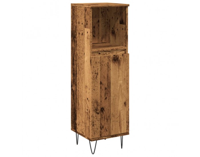 Sonata H Шкаф за баня, старо дърво, 30x30x100 см, инженерно дърво