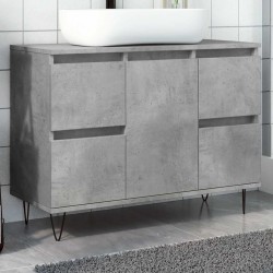 Sonata H Шкаф за баня, бетонно сив, 80x33x60 см, инженерно дърво - Комплекти
