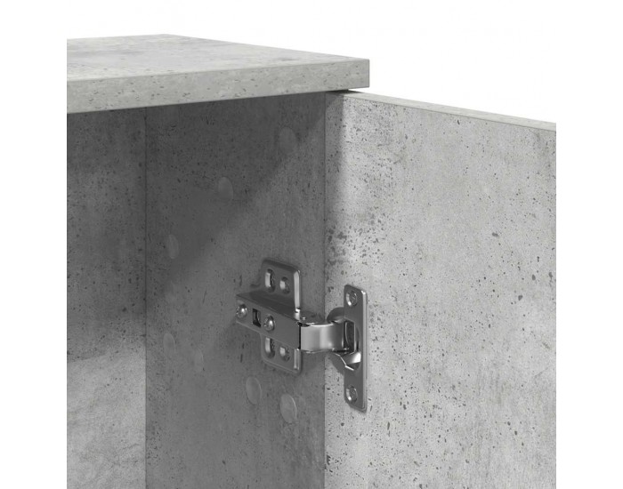 Sonata H Шкаф за баня с държач за ролки, бетонно сив, 39x22x90 см