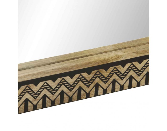 Sonata H Огледало за баня 50x70 см мангово дърво масив и стъкло