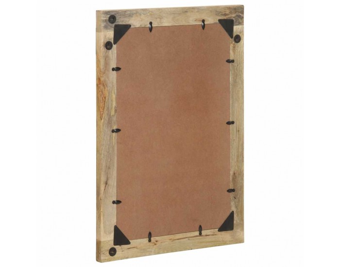 Sonata H Огледало за баня 50x70 см мангово дърво масив и стъкло