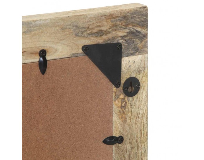 Sonata H Огледало за баня 50x70 см мангово дърво масив и стъкло