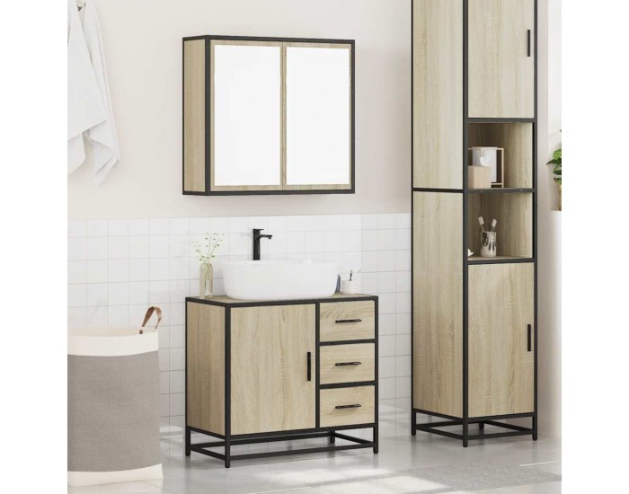 Sonata H Комплект мебели за баня от 2 части, дъб сонома, инженерно дърво