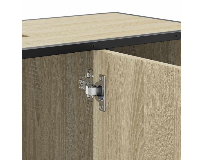 Sonata H Шкаф за мивка за баня, дъб сонома, 80x33x60 см, инженерно дърво