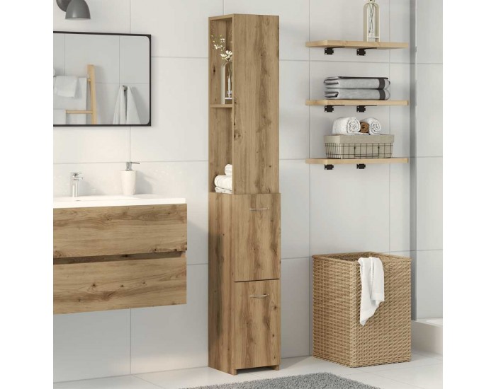 Sonata H Шкаф за баня, дъб артизан, 25x25x170 см, инженерно дърво