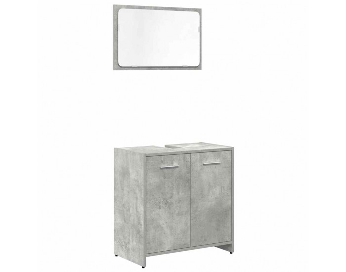 Sonata H Комплект мебели за баня от 3 части бетонно сив инженерно дърво