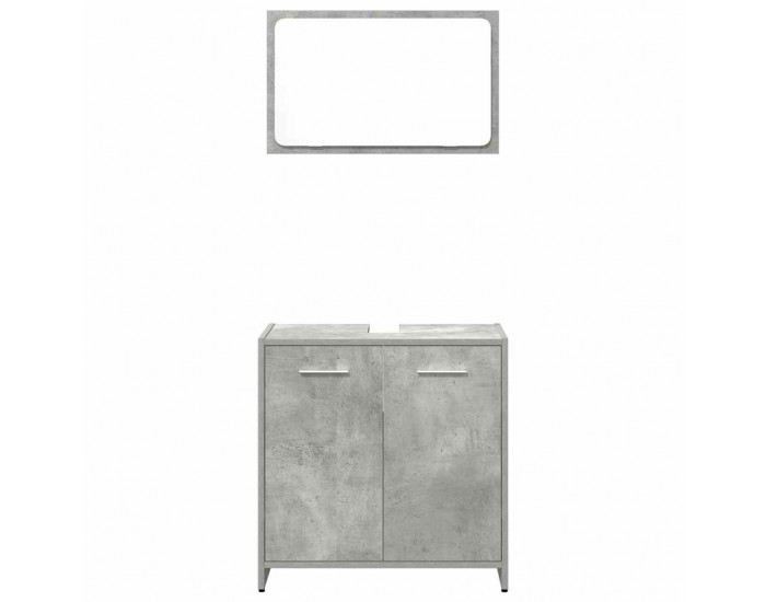 Sonata H Комплект мебели за баня от 3 части бетонно сив инженерно дърво