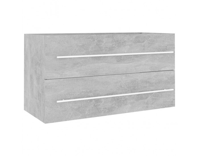 Sonata H Комплект мебели за баня от 2 части, бетонно сив, ПДЧ